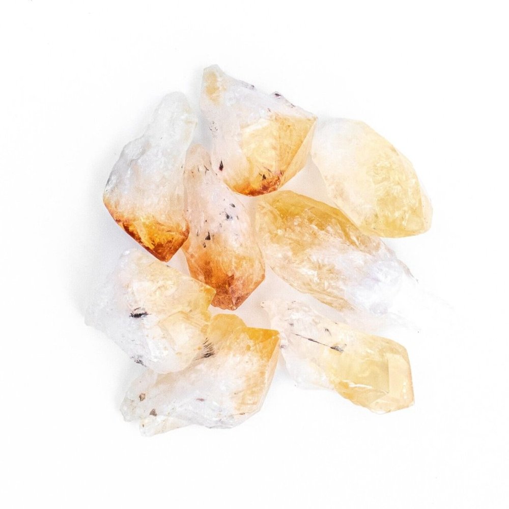 25g Citrine Points Natural Rough Crystals Bulk Gemstones Wire Wrapping Crafting